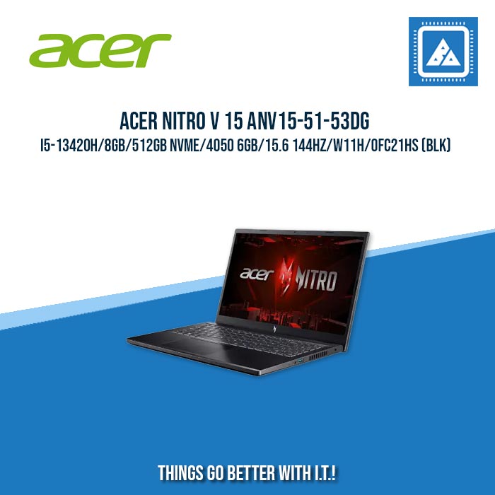 ACER NITRO V 15 ANV15-51-53DG I5-13420H/8GB/512GB NVME/4050 6GB | BEST FOR GAMING AND AUTOCAD LAPTOP ACER NITRO V 15 ANV15-51-53DG I5-13420H/8GB/512GB NVME/4050 6GB | BEST FOR GAMING AND AUTOCAD LAPTOP